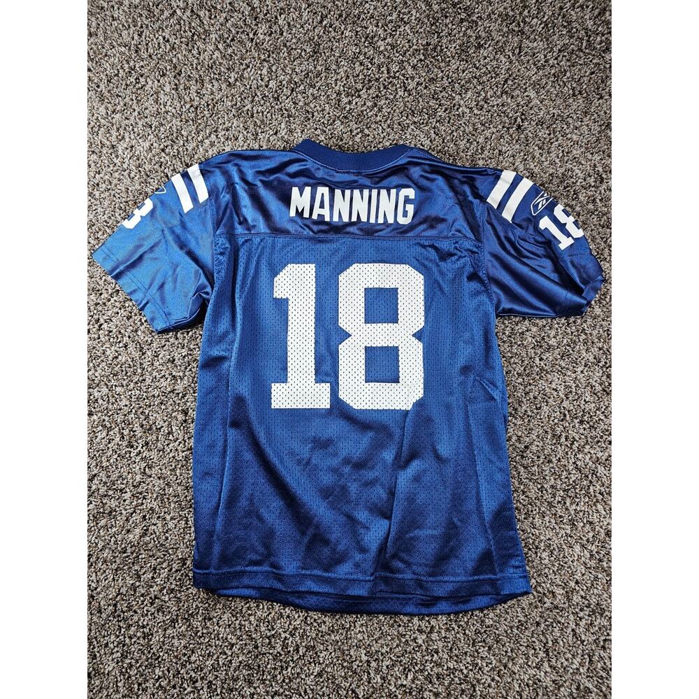 Vtg NFL Reebok Boys Sz XL Peyton Manning Jersey #18 Indianapolis Colts Football - Picture 4 of 4